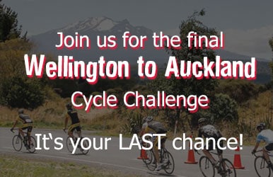 Join us for the final Wellington to Auckland Cycle Challenge 